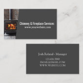 Schoonmaak en reparatie van schoorsteenvegen visitekaartje (Voorkant / Achterkant)
