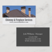 Schoonmaak en reparatie van schoorsteenvegen visitekaartje (Voorkant / Achterkant)