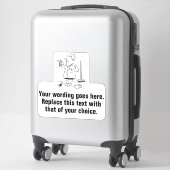 Schoonmaak en Schoonmaker Sticker (Koffer)