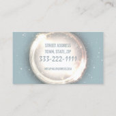 Schoonmaak Expert Service Glitter Circle Lichtblau Visitekaartje (Achterkant)