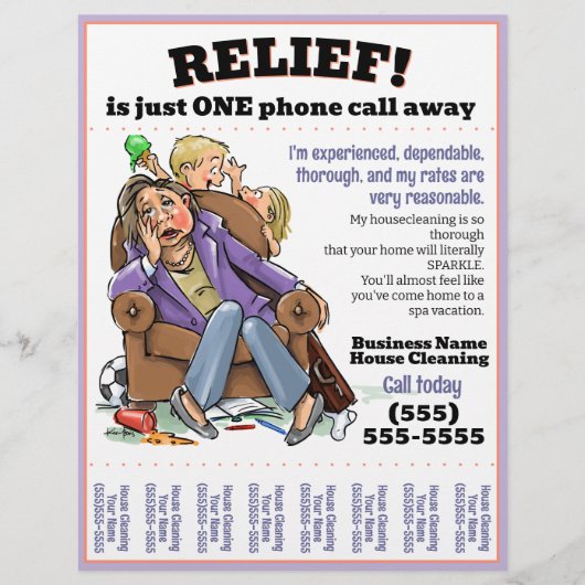 Schoonmaak flyer (volledig aanpasbaar) (Voorkant)