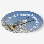 Schoonmaak Huis 2024 Verkiezing Papieren Bordje (Gekanteld)