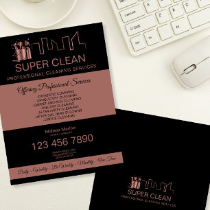 Schoonmaak Huishoudelijke Hulp Schoonmaakster Flyer