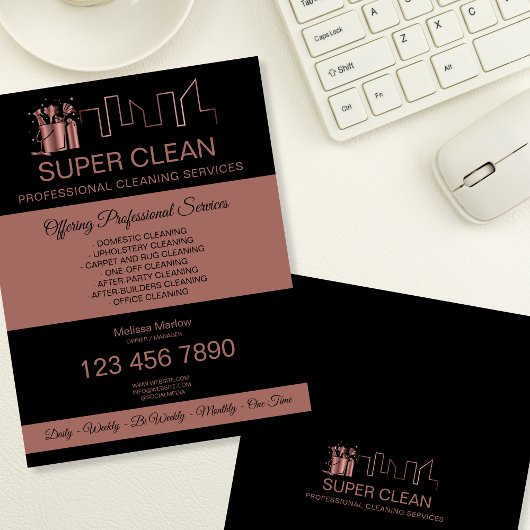 Schoonmaak Huishoudelijke Hulp Schoonmaakster Flyer