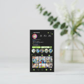 Schoonmaak Instagram Lime Green Housekeeping Maid  Visitekaartje (Staand voorkant)