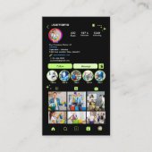 Schoonmaak Instagram Lime Green Housekeeping Maid  Visitekaartje (Voorkant)