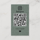 Schoonmaak Instagram Sage Green Housekeeping Maid  Visitekaartje (Achterkant)