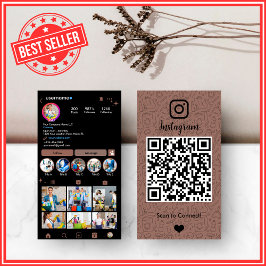 Schoonmaak Instagram Terracotta Huishoudster QR Visitekaartje