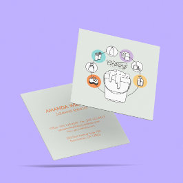 Schoonmaak & Janitorial Housekeeping Maid Grey Vierkante Visitekaartje