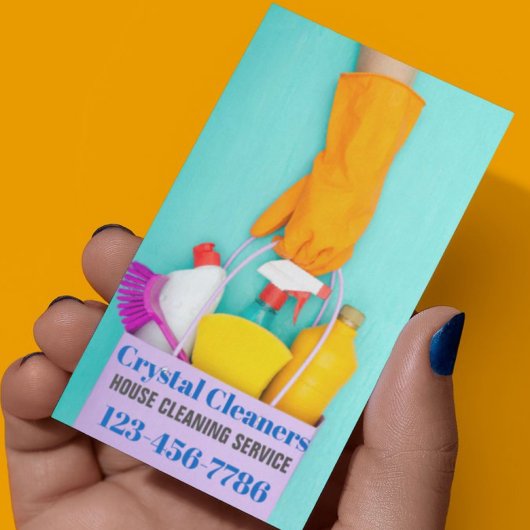 Schoonmaak Janitorial Maid Services Huishouding Visitekaartje