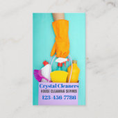 Schoonmaak Janitorial Maid Services Huishouding Visitekaartje (Voorkant)