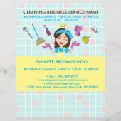 Schoonmaak Janitorial Tickets Adverteren Flyer (Achterkant)