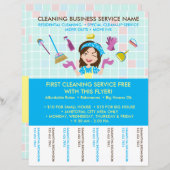 Schoonmaak Janitorial Tickets Adverteren Flyer (Voorkant / Achterkant)