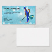 Schoonmaak Lady Mopping | Pictogrammen voor schoon Visitekaartje (Voorkant / Achterkant)