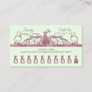 Schoonmaak Maid Janitorial sparkle Huishouden groe Klantenkaartje