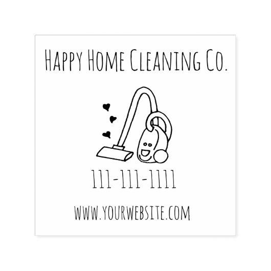 Schoonmaak Maid Service Company Zelfinktende Stempel (Design)