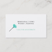 Schoonmaak Maid Service Vrouw van Kleur Featherdus Visitekaartje (Achterkant)