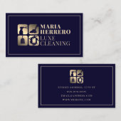 Schoonmaak met goudluxe stijl visitekaartje (Voorkant / Achterkant)