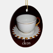 Schoonmaak- of vuile afwas voor wasmachine keramisch ornament (Rechts)