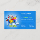 Schoonmaak, onderhoud & huishouding service visitekaartje (Voorkant)