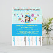 Schoonmaak Onderhouds Tickets Reclame Flyer (Staand voorkant)