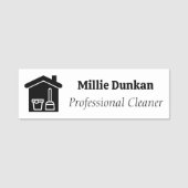 Schoonmaak Professioneel Bedrijf Medewerker Naamplaatje (Voorkant)