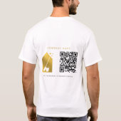 Schoonmaak Schoonmaakdienst Gouden Logo QR Code Wi T-shirt (Achterkant)