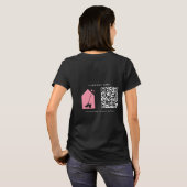 Schoonmaak Schoonmaakdienst Roze Logo QR Code Zwar T-shirt (Achterkant volledig)