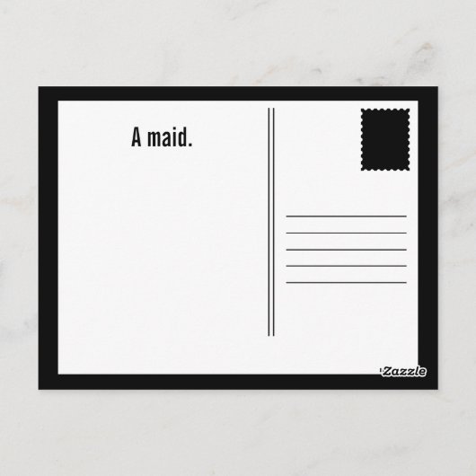 schoonmaak schoonmaakster grap briefkaart (Achterkant)