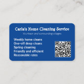 Schoonmaak Service Huis Cleaner Maid Housekeeping Visitekaartje (Voorkant)