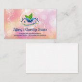 Schoonmaak Service | Huis Logo | Zeepbellen Visitekaartje (Voorkant / Achterkant)