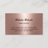 Schoonmaak Service Modern Roos Gold Housekeeping Visitekaartje (Achterkant)