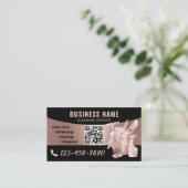 Schoonmaak Service Modern Roos Gold Housekeeping Visitekaartje (Staand voorkant)