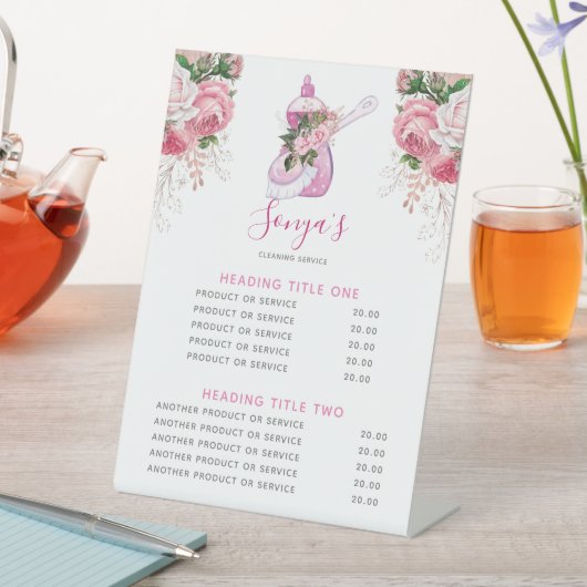 Schoonmaak Service Moderne Business schotel zeep Reclamebord Met Voetstuk (Insitu)