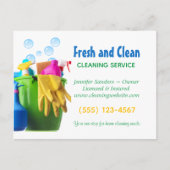 Schoonmaak Service Supplies Bucket Housekeeping Briefkaart (Voorkant)