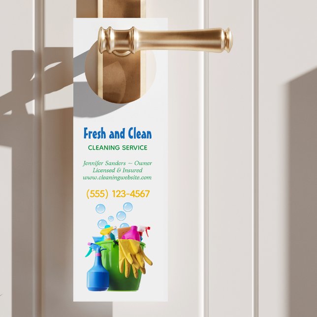 Schoonmaak Service Supplies Bucket Housekeeping Deurhanger (Creator heeft geüpload)