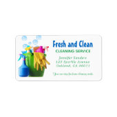 Schoonmaak Service Supplies Bucket Housekeeping Etiket (Voorkant)