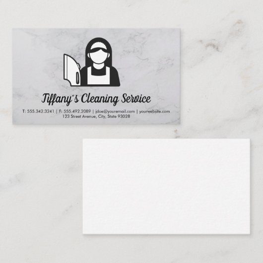 Schoonmaak Service Visitekaartje (Voorkant / Achterkant)