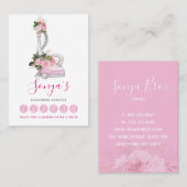 Schoonmaak Service Waterverf Roze stofzuiger Klantenkaartje (Voorkant / Achterkant)