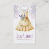 Schoonmaak Service Waterverf Schort Lavendel Visitekaartje (Voorkant)