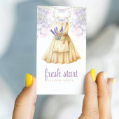 Schoonmaak Service Waterverf Schort Lavendel Visitekaartje