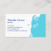 Schoonmaak van blauwe huizen Huishoudelijke verzor Visitekaartje (Achterkant)
