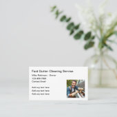 Schoonmaak van dakgoten visitekaartje (Staand voorkant)