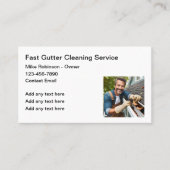 Schoonmaak van dakgoten visitekaartje (Voorkant)