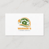 Schoonmaak van groene Sinaasappels huizen Huishoud Visitekaartje (Achterkant)