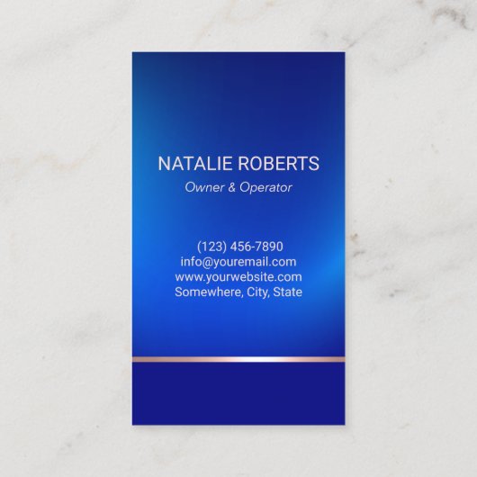 Schoonmaak van het huis Service Blue Maid Housekee Visitekaartje (Achterkant)