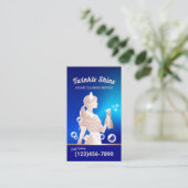 Schoonmaak van het huis Service Blue Maid Housekee Visitekaartje (Staand voorkant)