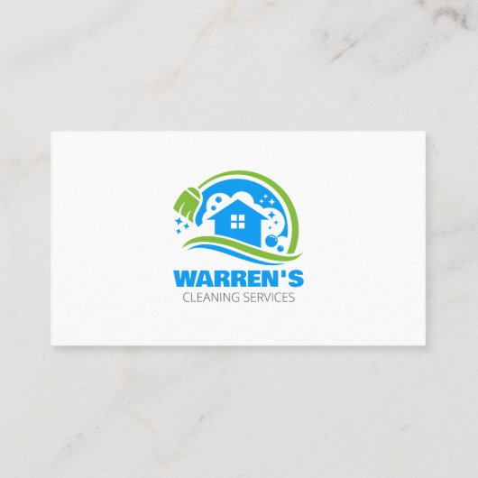 Schoonmaak van het Witte Blauwe Huis Diensten Huis Visitekaartje (Achterkant)