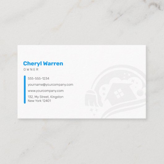 Schoonmaak van het Witte Blauwe Huis Diensten Huis Visitekaartje (Voorkant)