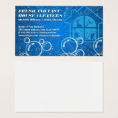 Schoonmaak van huizen Logo | Zeepbellen Visitekaartje (Voorkant /achterkant)